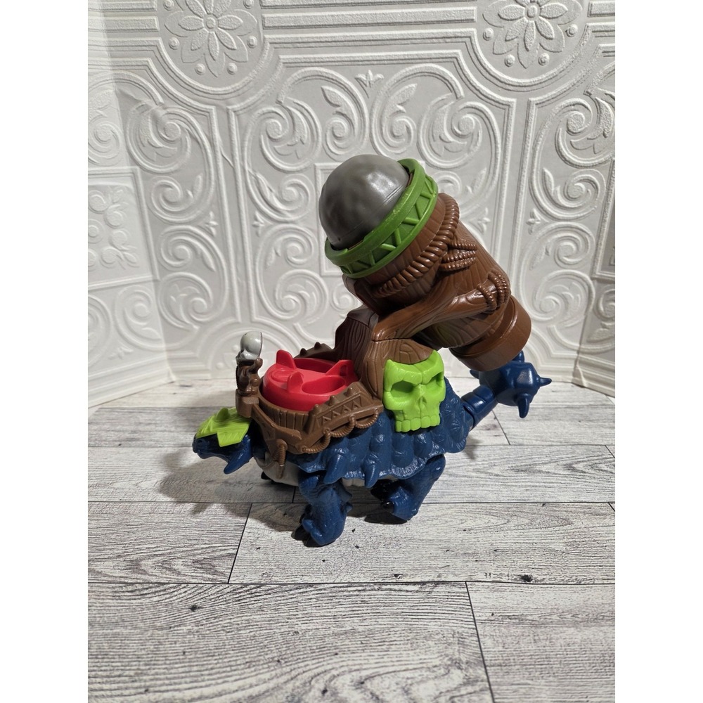 2014 Imaginext Prehistoric Ankylosaurus Dinosaur Blue With Cannon Fisher Price